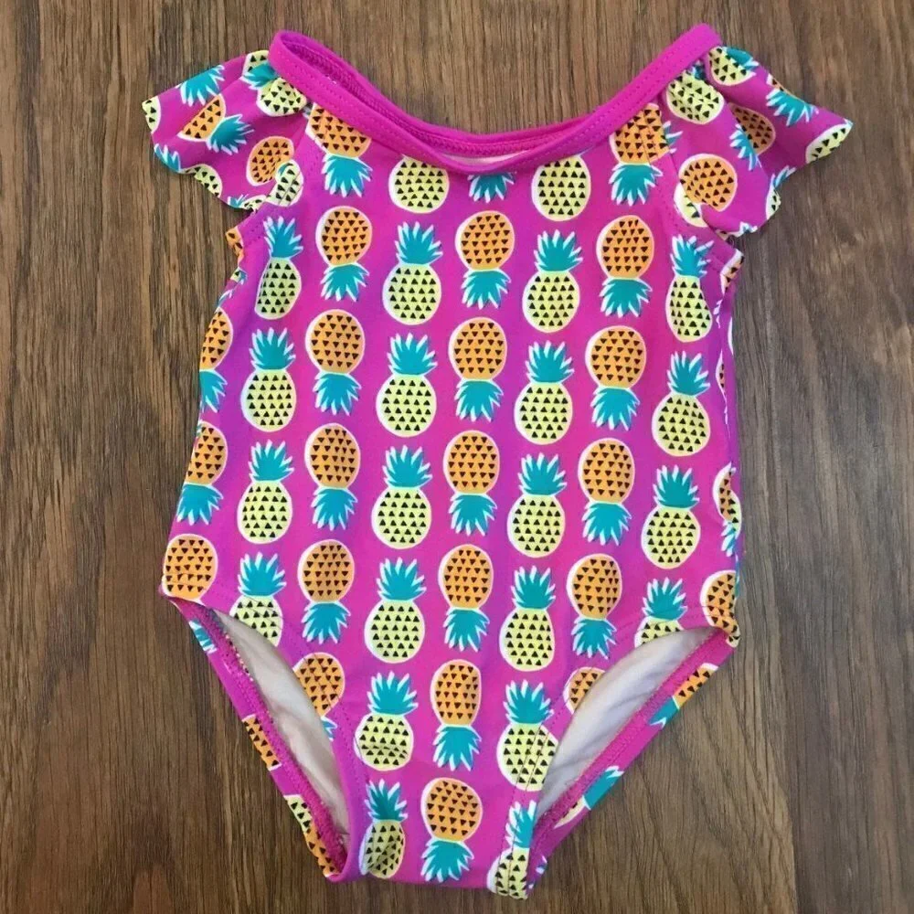 Tea pineapple one piece Swimsuit